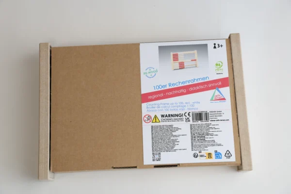 Abac cu 100 de bile - Rosu/Alb - 080203.200