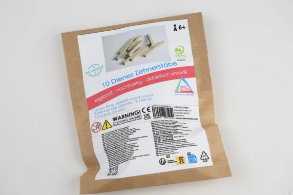 Bare Dienes Base Ten  de 10 elemente in culori naturale - 10 piese - R39587.010
