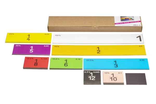 Set fracții liniare în 9 culori pentru tabla magnetica 51piese - Magnetic - 120450.030