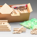 Set scolar Dienes Base Ten in culori naturale - 432 piese