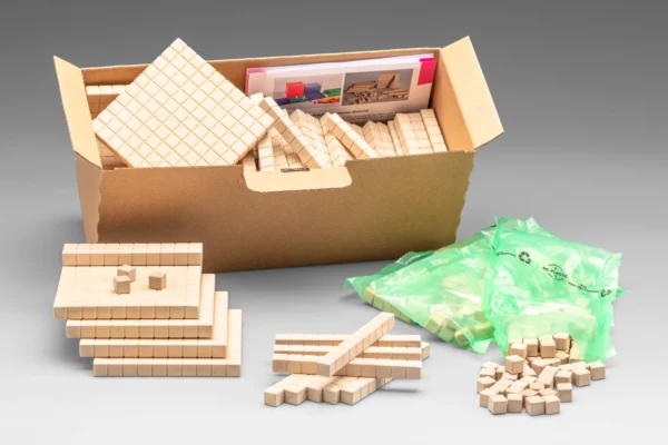 Set scolar Dienes Base Ten in culori naturale - 432 piese - R39579.SK0