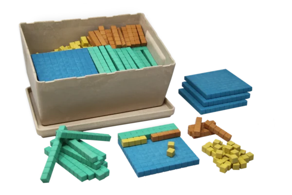 Set scolar extins Dienes Base Ten in 4 culori - 452 piese - R39581.000